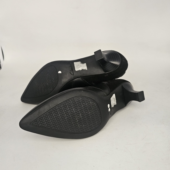 Clarks Kepley Erin Womens Dress Boots Size 9 Black Leather - Picture 7 of 9